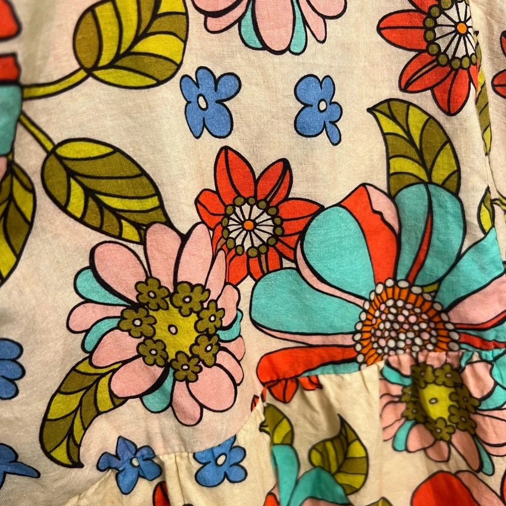 Victoria Dunn Floral Blouse - Retro Print - Size Medium - Picture 3 of 5